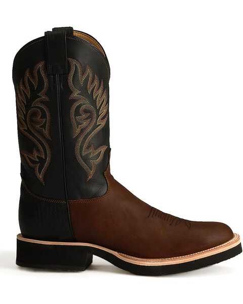 Image #3 - Justin Men's Paluxy Brown Tekno Crepe Cowboy Boots - Round Toe, Coffee, hi-res