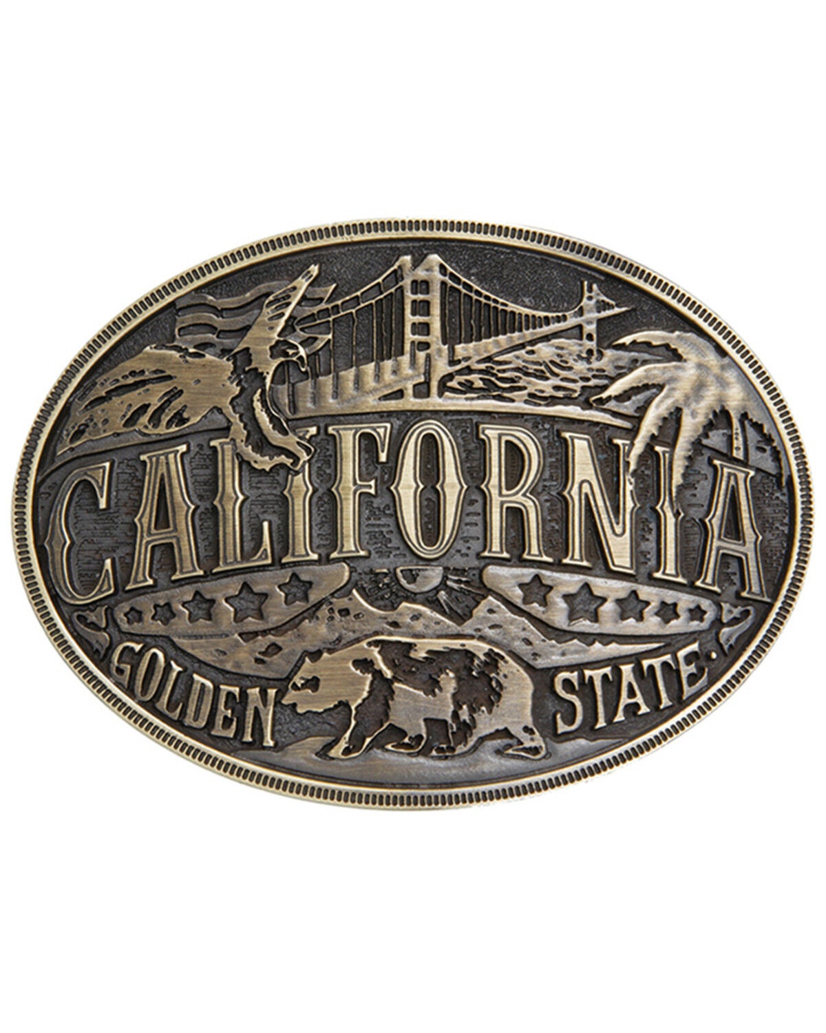 Cody James California American Heritage Buckle, Bronze, hi-res