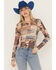 Image #1 - Idyllwind Women's Rodeo Ticket Long Sleeve Mesh Shirt, Cream, hi-res