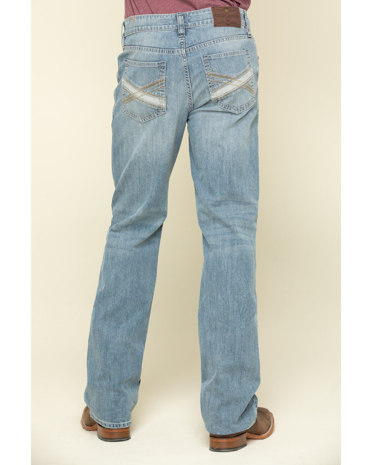 mens light blue bootcut jeans
