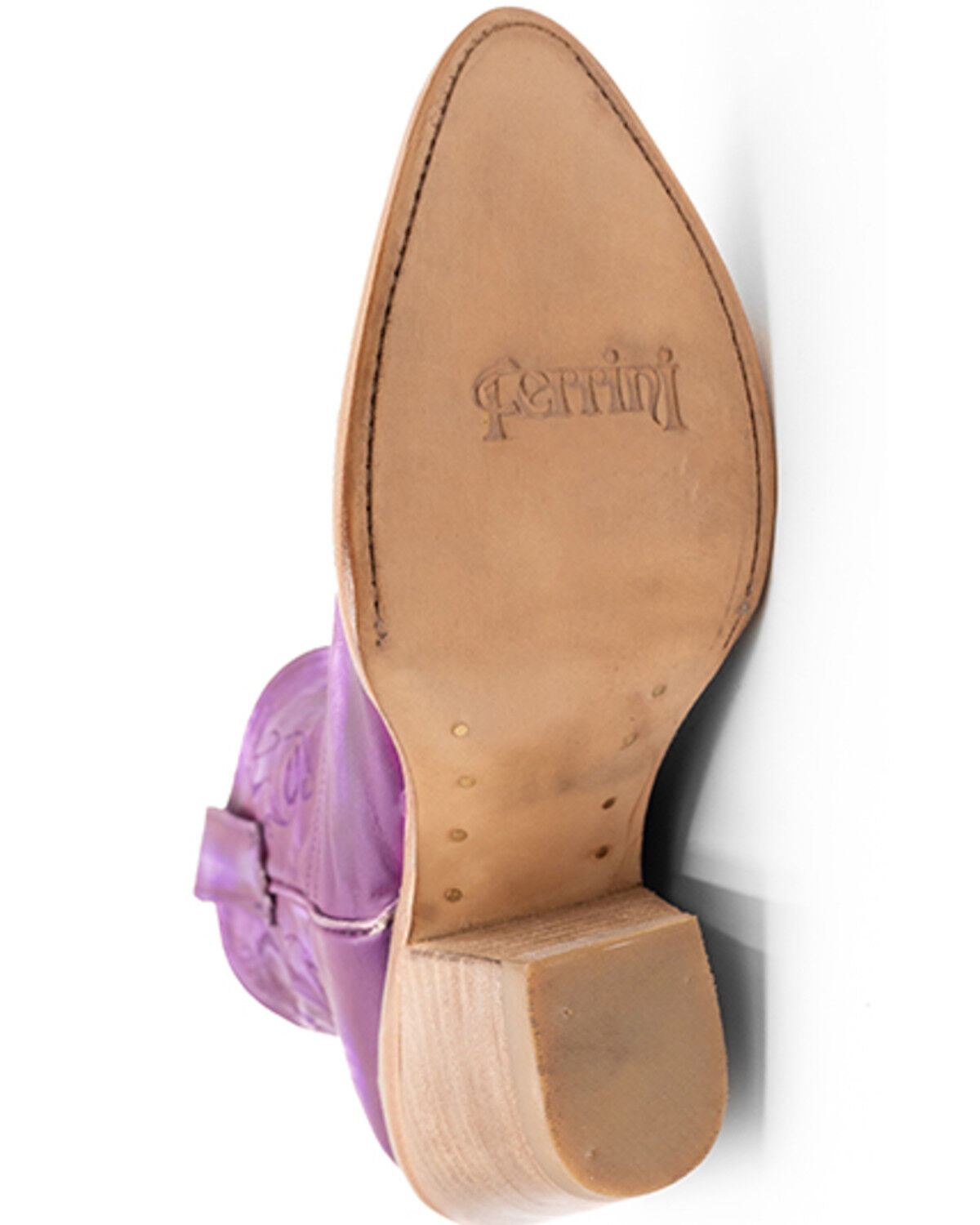 Image #7 - Ferrini Women's Pixie Western Booties - Round Toe, Purple, hi-res