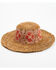 Image #1 - Shyanne Women's Floral Crochet Straw Fashion Sun Hat, Tan, hi-res