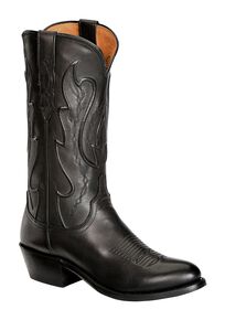 Lucchese Handmade 1883 Cole Ranch Hand Cowboy Boots - Medium Toe, Black, hi-res