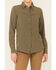 Wrangler ATG Women's All-Terrain Dusty Olive Mixed Materials Long Sleeve Button-Down Western Core Shirt , Olive, hi-res