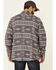 Image #4 - Rock & Roll Denim Men's Southwestern Jacquard Print Long Sleeve Button Down Shirt Jacket, Charcoal, hi-res