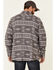 Image #4 - Rock & Roll Denim Men's Southwestern Jacquard Print Long Sleeve Button Down Shirt Jacket , Charcoal, hi-res