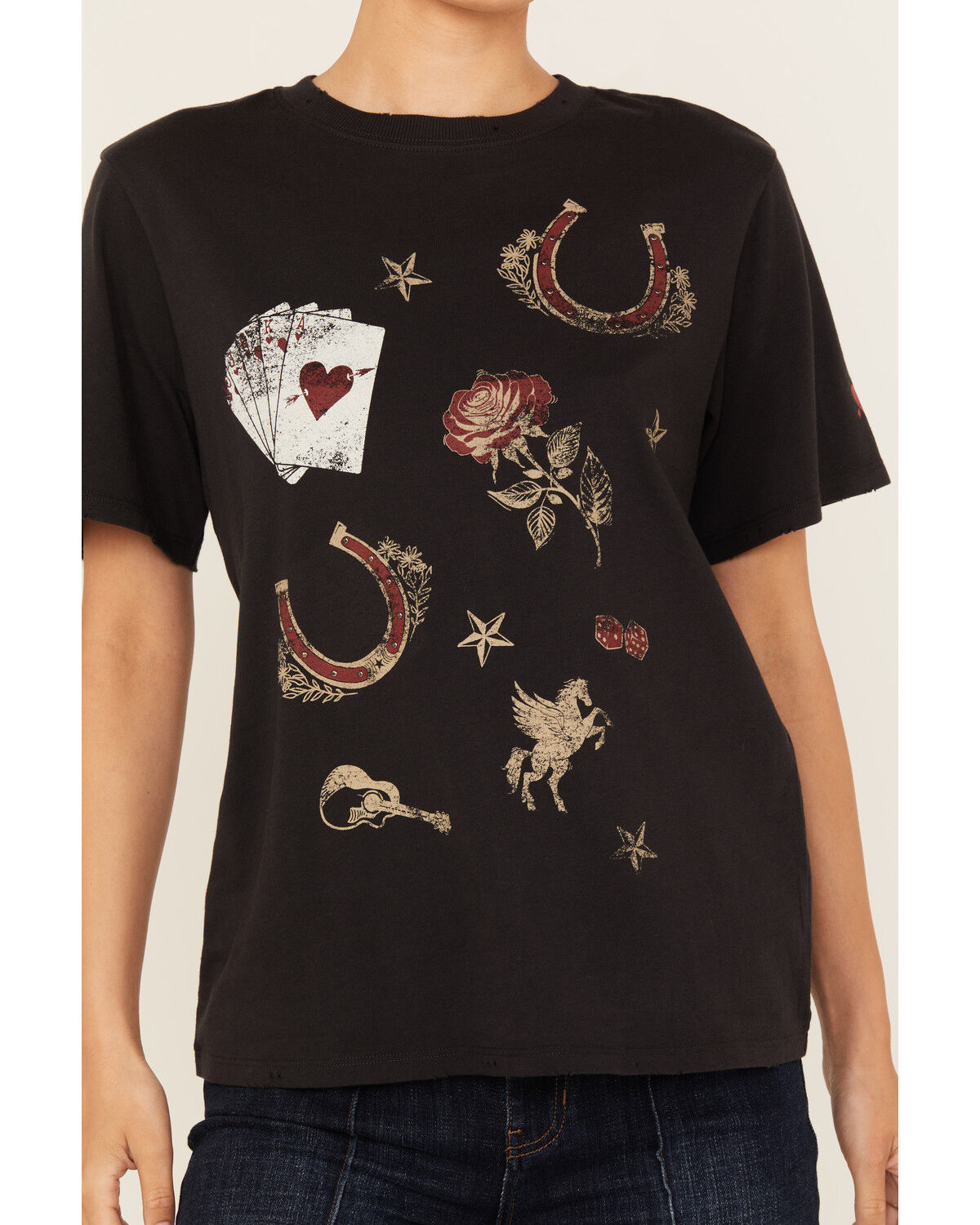 Image #3 - Idyllwind Women's Western Icon Printed Short Sleeve Graphic Tee, Black, hi-res
