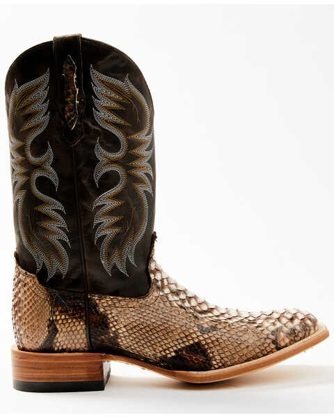 Image #2 - Cody James Men's Exotic Python Western Boots - Broad Square Toe , Dark Brown, hi-res