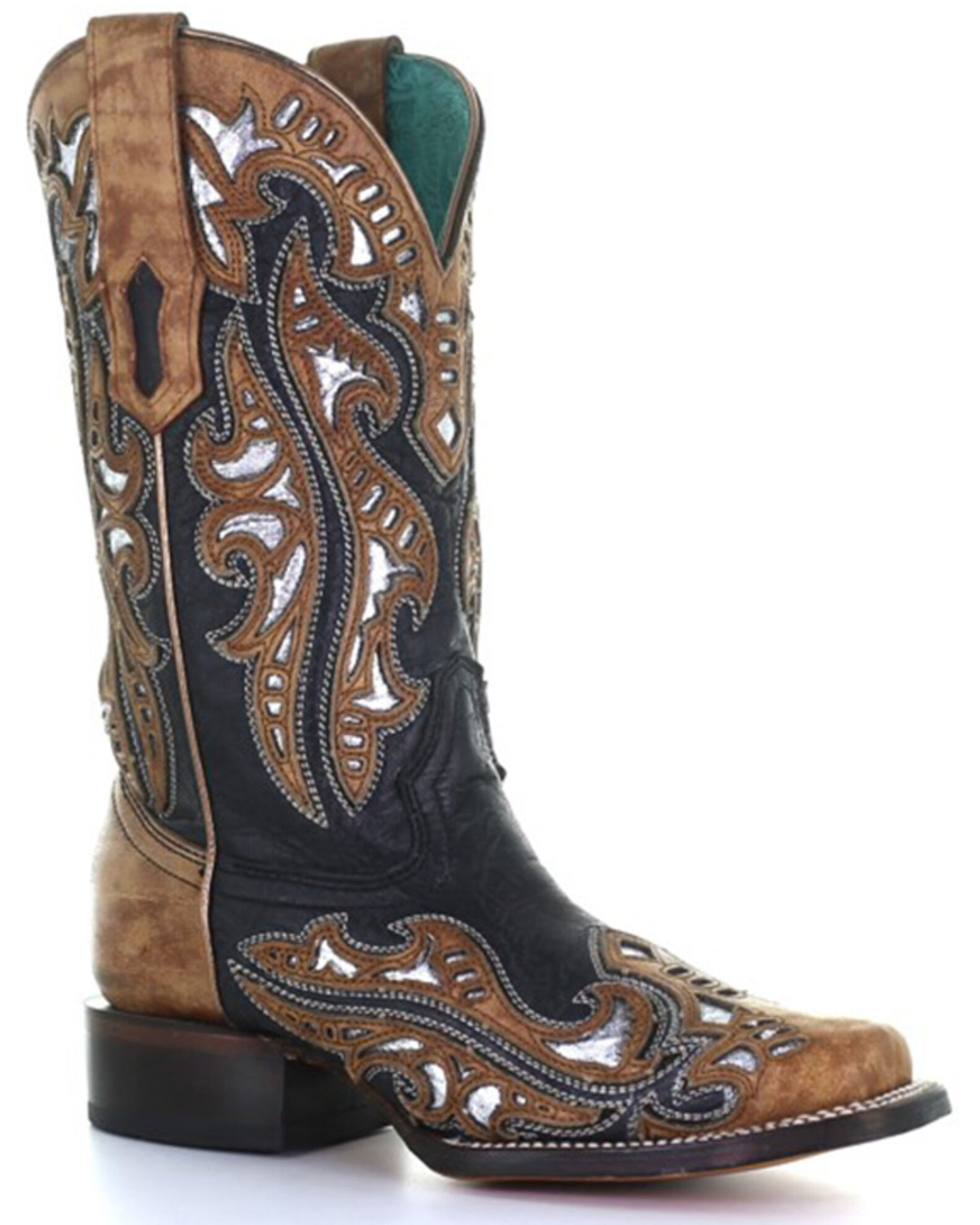 Corral metallic cowboy top boot