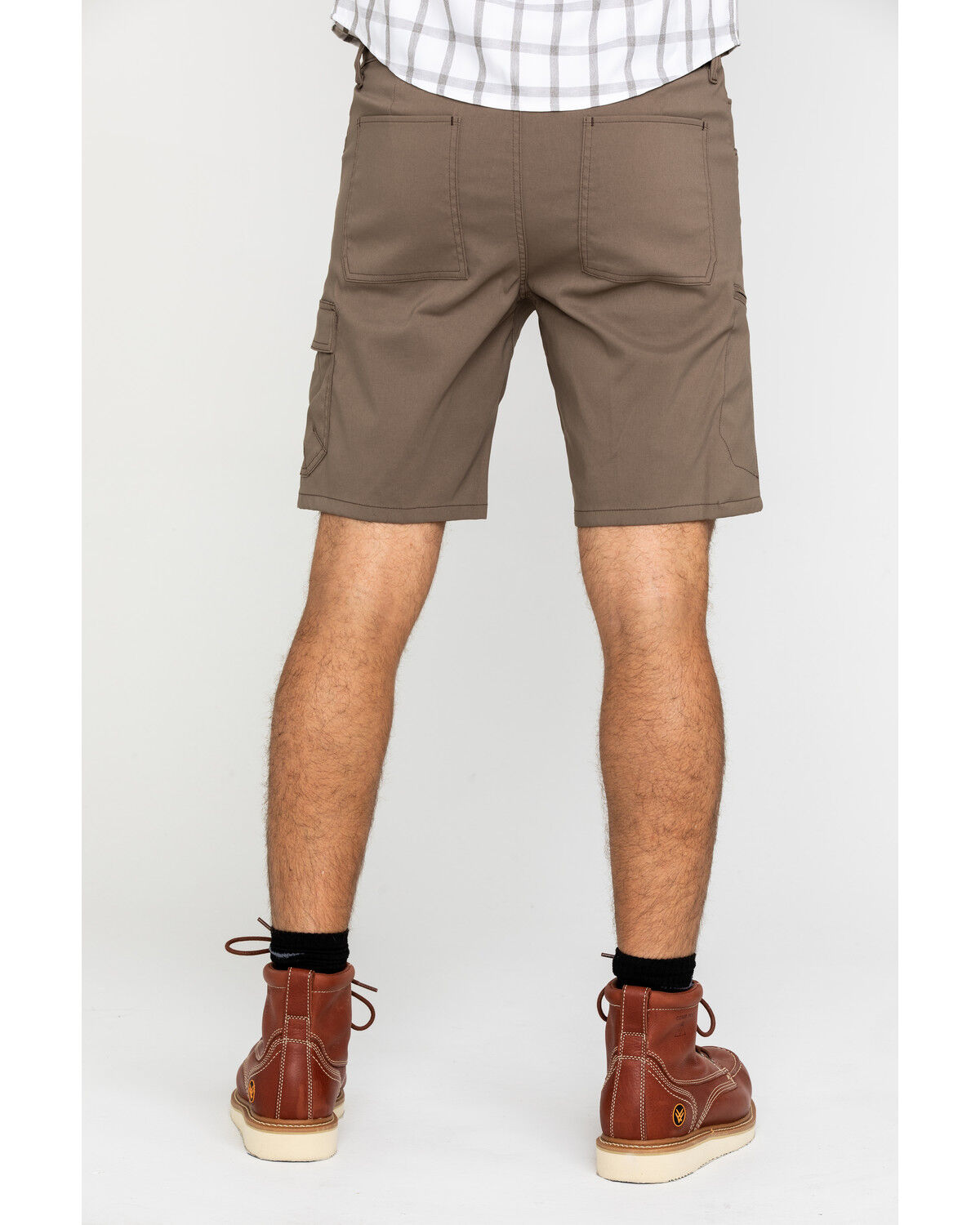 Image #2 - ATG by Wrangler Men's Morel Utility Asymmetric Cargo Shorts, Brown, hi-res