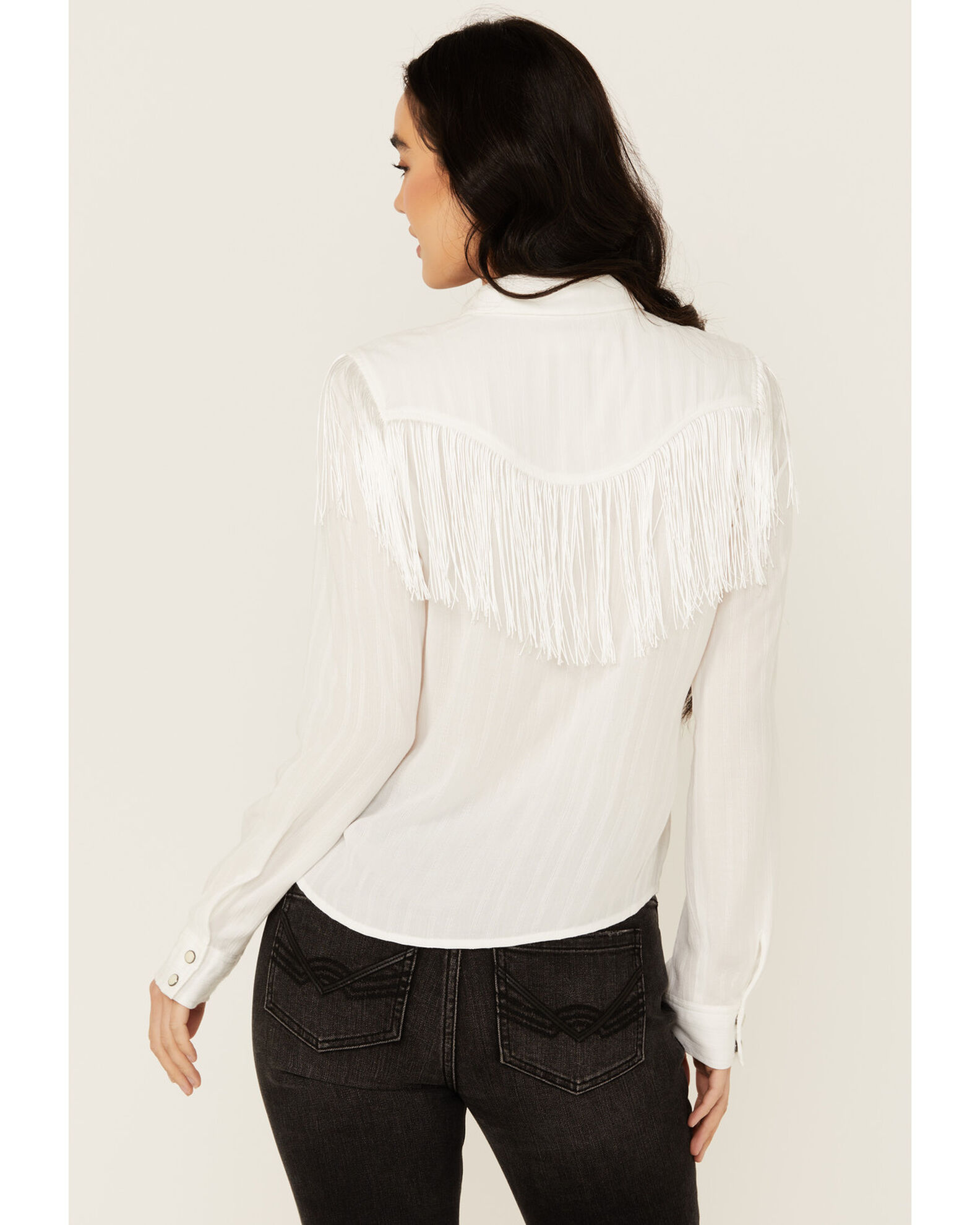 FULL FRINGE OVER TOP ホワイト Amerivintage FULL FRINGE OVER TOP ホワイト