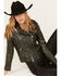 Image #1 - Mauritius Leather Women's Croc Collar Sydney Moto Jacket, Olive, hi-res