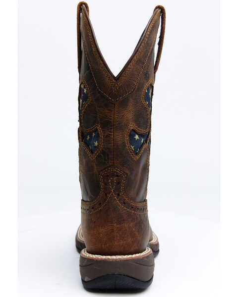 Image #5 - Shyanne Women's Lite Flag Western Performance Boots - Broad Square Toe, Brown, hi-res