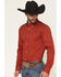 Image #2 - Cody James Men's Basic Twill Long Sleeve Button-Down Performance Western Shirt - Tall, Red, hi-res