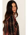Image #2 - Idyllwind Women's Glenmond Dobby Plaid Print Long Sleeve Snap Flannel Shirt, Black, hi-res