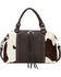 Image #1 - American West Cowhide Cow Town Large Convertible Zip Top Satchel, Chocolate, hi-res