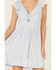 Image #3 - Angie Women's Eyelet Knot Front Mini Dress, Light Blue, hi-res