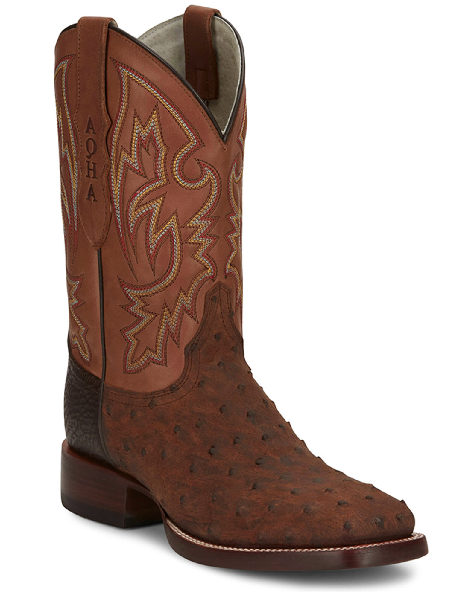 Product Name: Justin Men's King Exotic Ostrich Western Boots - Broad