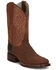 Image #1 - Justin Men's King Exotic Ostrich Western Boots - Broad Square Toe, Cognac, hi-res