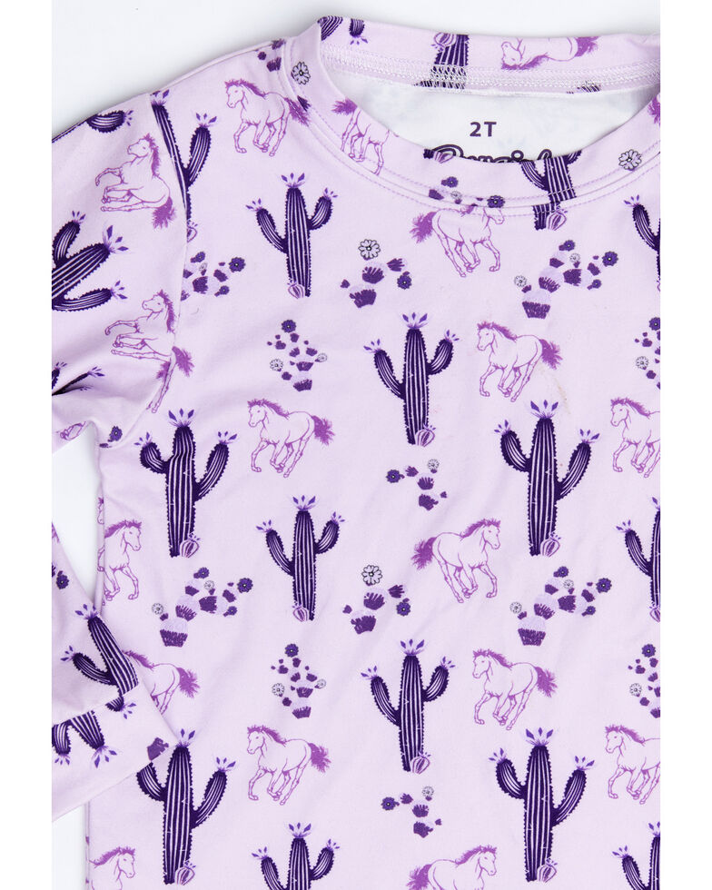 Cowgirl Hardware Purple Infant Girls Horses Cacti Print Playset , Purple, hi-res