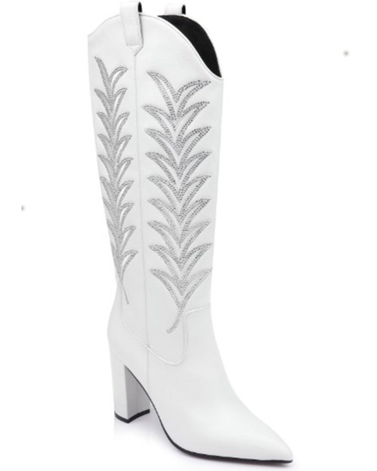Daniel Diamond Women's The Tall T Leather Western Boots - Snip Toe, White, hi-res