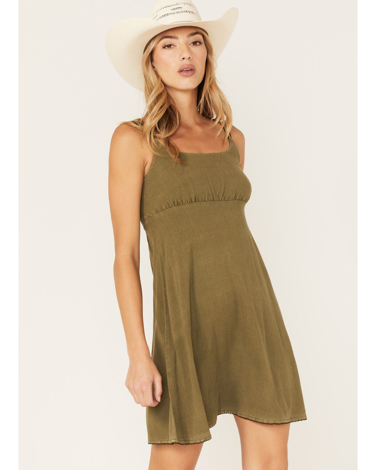 Image #1 - Cleo + Wolf Women's Mini Dress, Moss Green, hi-res