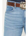 Image #2 - Wrangler Retro Men's Light Wash Slim Bootcut Stretch Denim Jeans, Medium Wash, hi-res