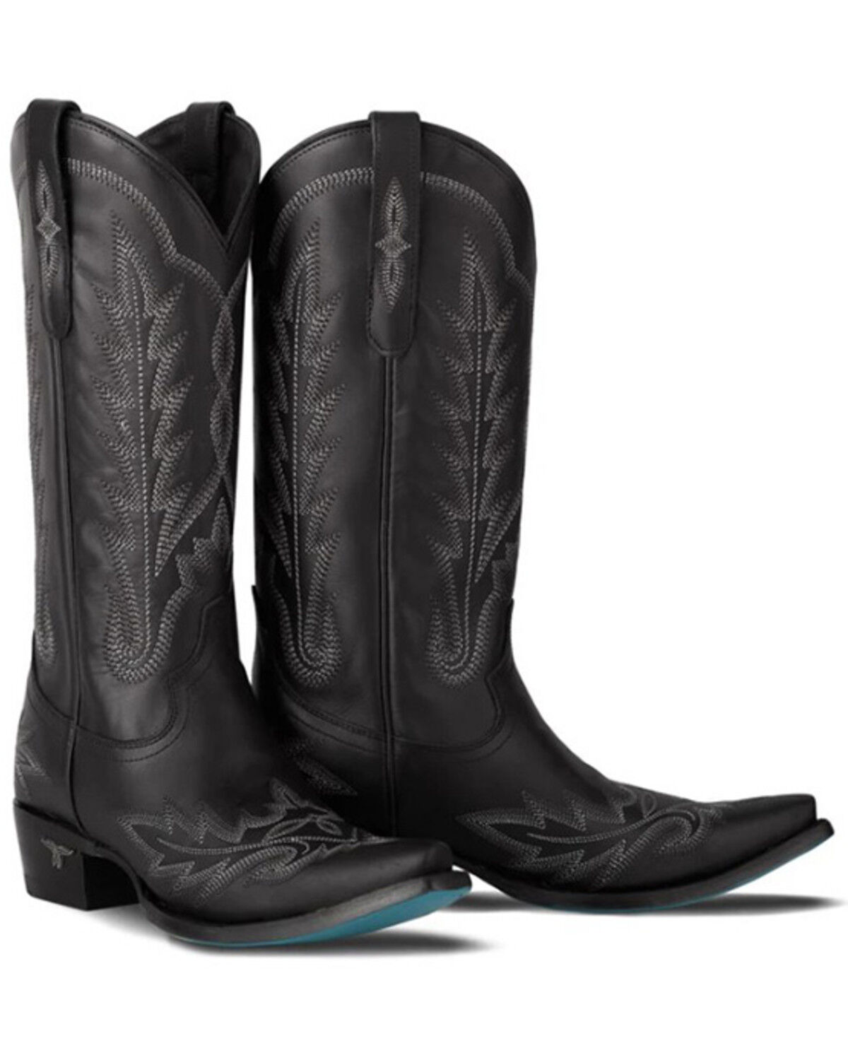 Image #1 - Lane Women's Lexington Western Boots - Snip Toe, Jet Black, hi-res