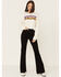 Image #2 - Cut & Paste Women's Desert Dreamer Graphic Cropped Long Sleeve Top, Cream, hi-res