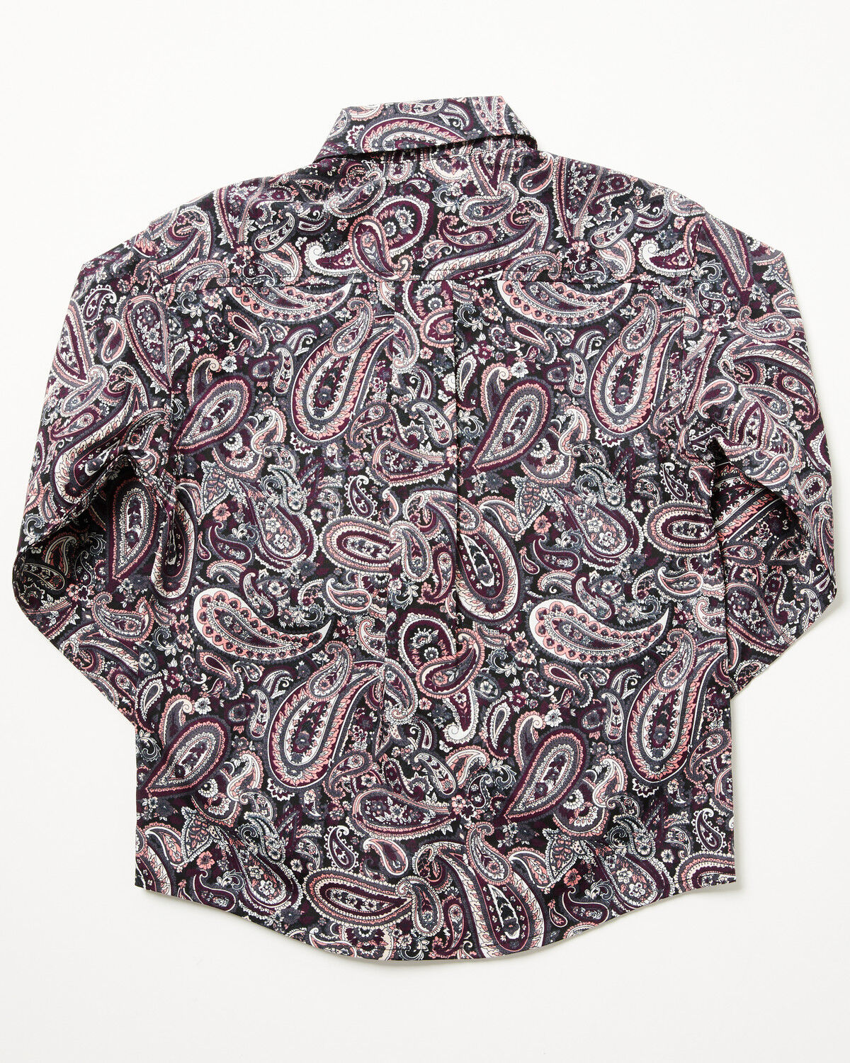 Image #3 - Cinch Toddler Boys' Paisley Print Long Sleeve Button-Down Western Shirt, Purple, hi-res