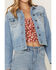 Image #2 - Idyllwind Women's Signature Classic Grapevine Wash Denim Jacket, Light Wash, hi-res