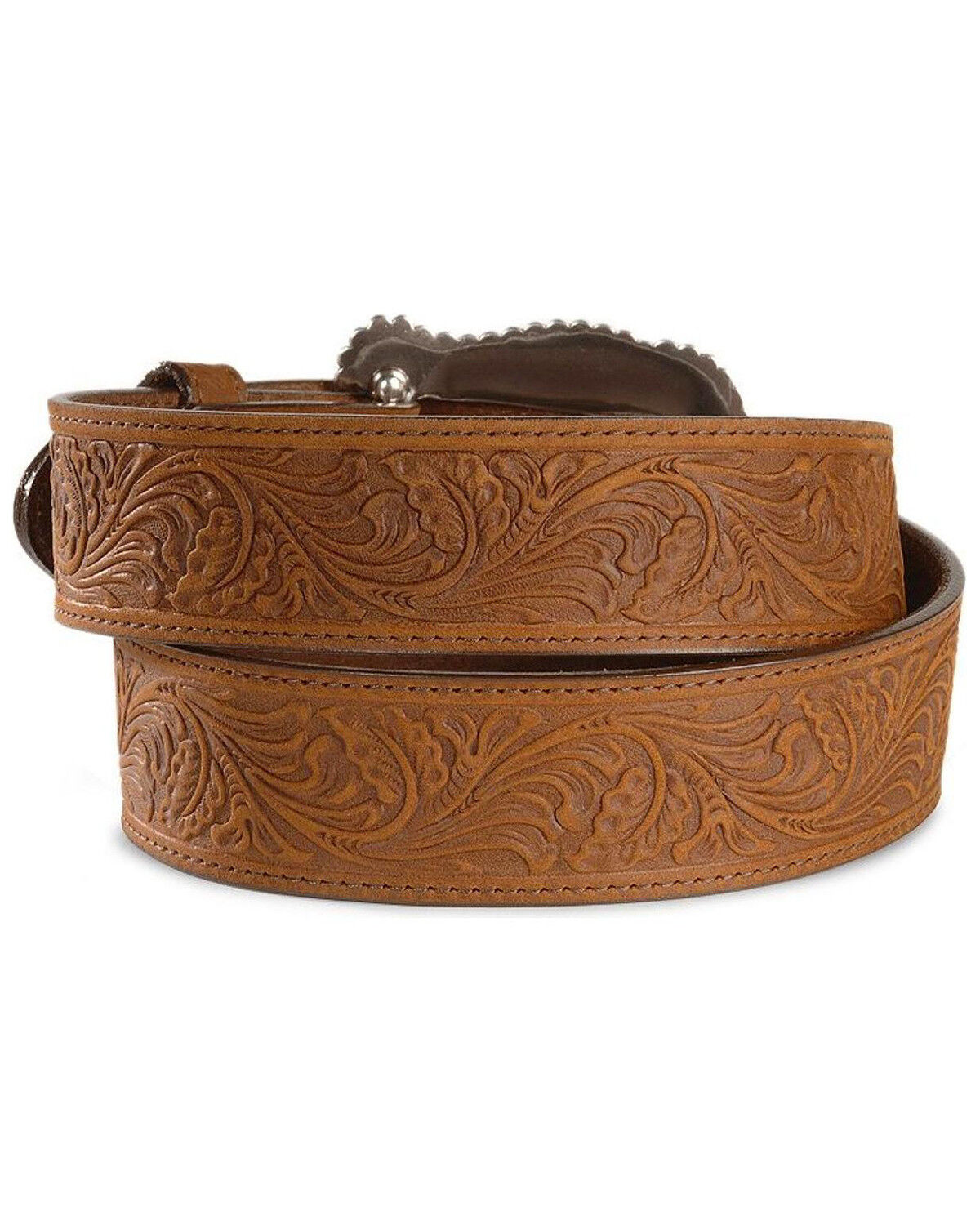 Image #2 - Tony Lama Women's Layla Leather Belt, Brown, hi-res