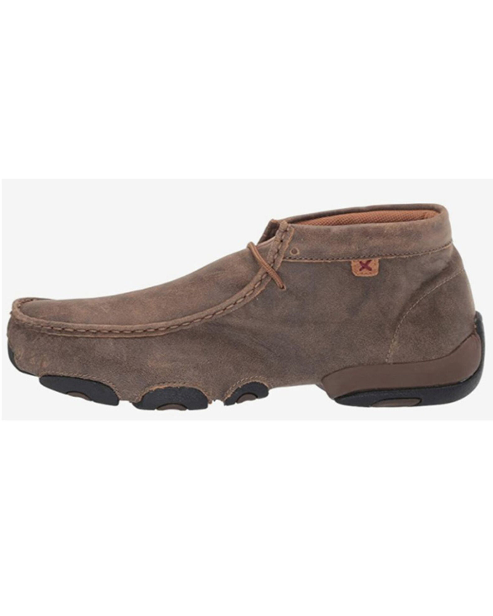 Image #3 - Twisted X Bomber Leather Lace-Up Driving Moccasins, Distressed, hi-res