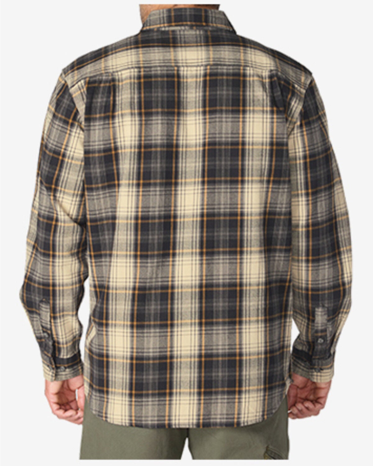 Image #2 - Carhartt Men's Hubbard Loose Fit Heavyweight Plaid Print Long Sleeve Flannel Shirt, Black, hi-res