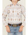 Image #2 - Panhandle Boy'sSouthwestern Print Long Sleeve Snap Western Shirt, Ivory, hi-res