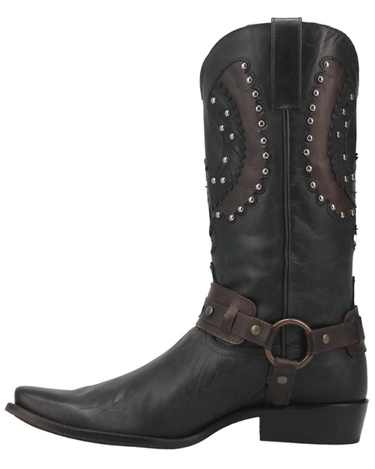 Image #3 - Dingo Men's War Studded Eagle Inlay Western Boot - Square Toe, , hi-res