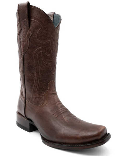 Ferrini Men's Wyatt Western Boots - Square Toe , Chocolate, hi-res