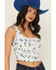 Image #2 - Shyanne Women's Floral Print Corset Top, White, hi-res