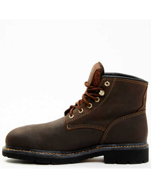 Image #3 - Hawx Men's Oily Crazy Horse Lace-Up 6" Work Boot - Composite Toe , Brown, hi-res