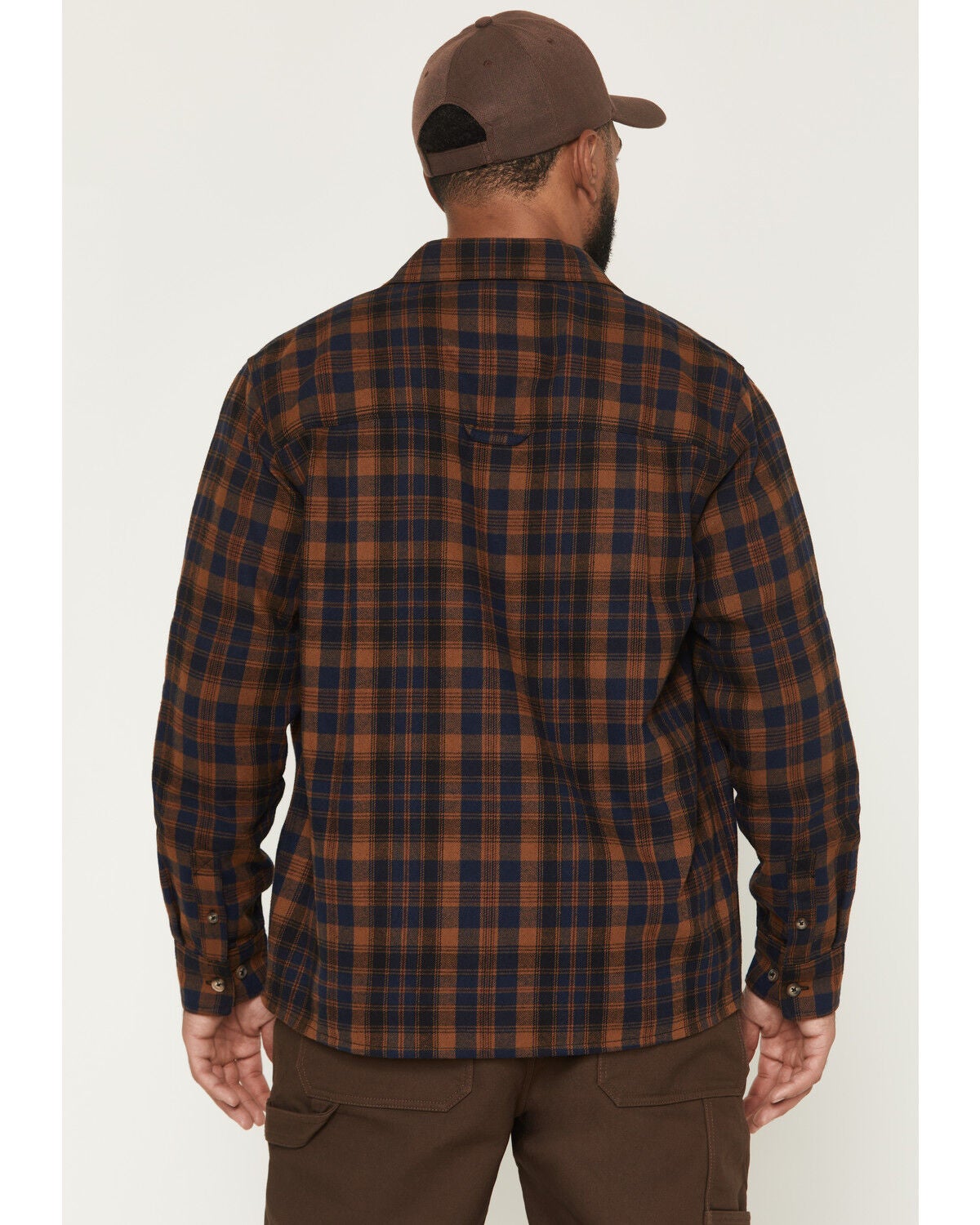 Image #4 - Lucky Brand Workwear Men's Elstar Plaid Print Long Sleeve Button-Down Flannel Shirt, Bronze, hi-res