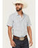 Image #1 - Cody James Men's Outlaw Pass Southwestern Striped Short Sleeve Snap Western Shirt, White, hi-res