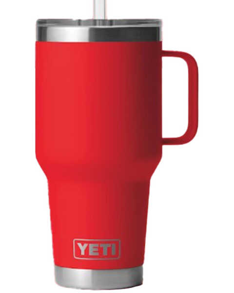 Yeti Rambler® 35oz Mug with Straw Lid , Red, hi-res