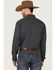 Roper Men's Solid Popiln Long Sleeve Snap Western Shirt , Charcoal, hi-res
