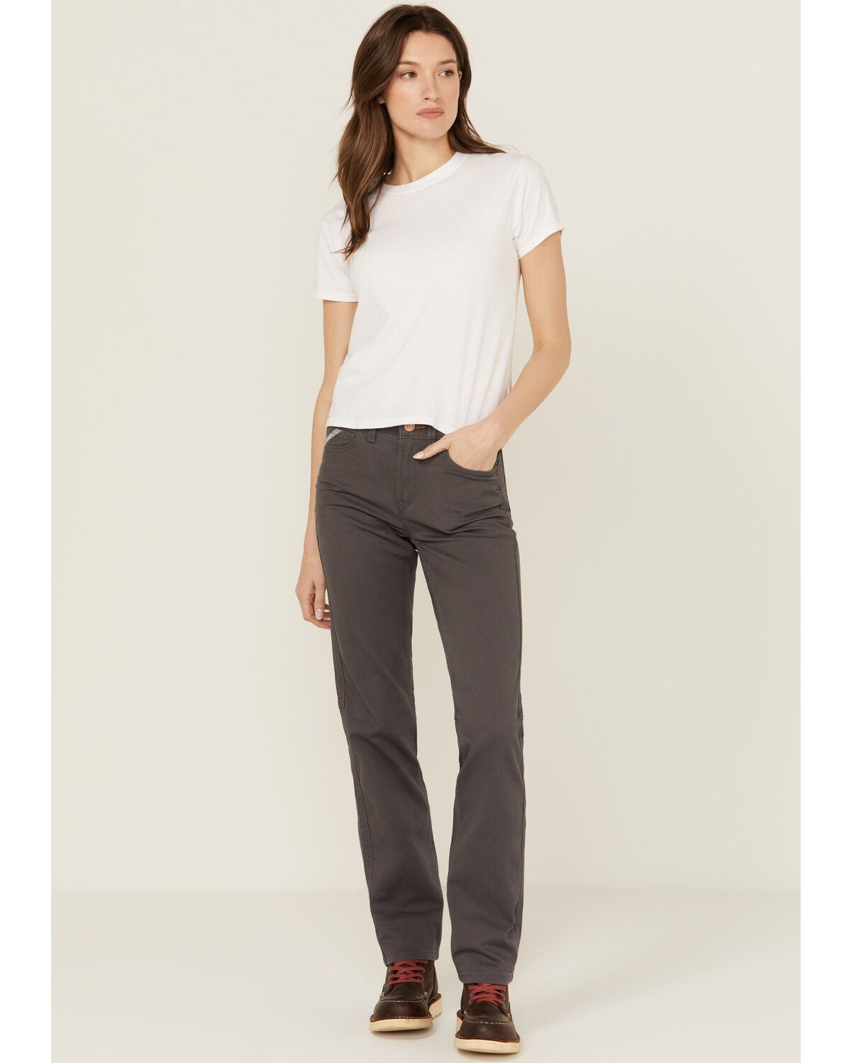 Ariat Women's Rebar PR Made Tough Straight Pants, Grey, hi-res
