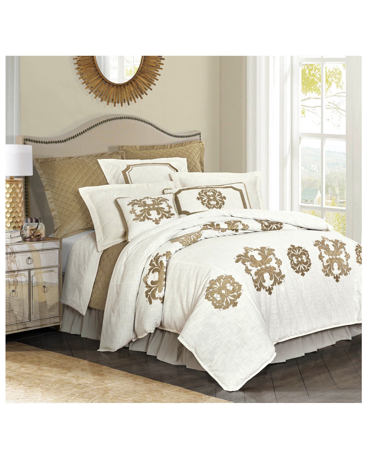 Image #1 - HiEnd Accents Madison King Size Linen Duvet, Cream, hi-res