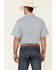 Image #4 - Cody James Core Men's Clovis Dobby Geo Print Short Sleeve Button Down Western Shirt, Blue, hi-res