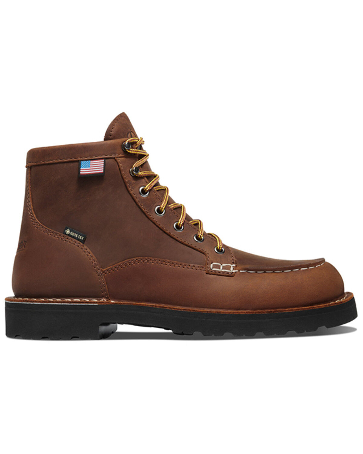 Image #2 - Danner Men's 6" Bull Run GTX Moc Waterproof Work Boots - Steel Toe, Tan, hi-res
