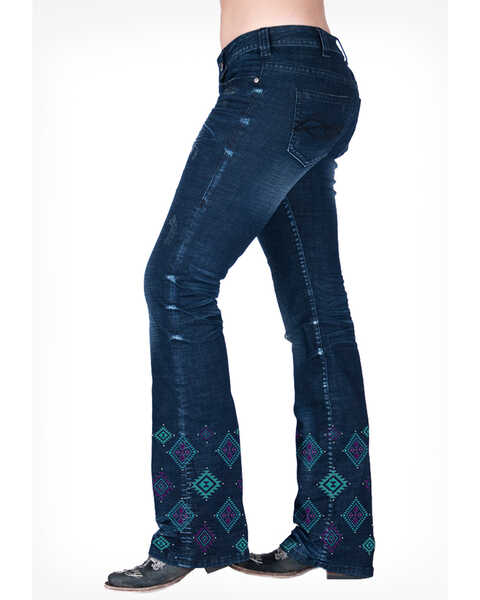 Cowgirl Tuff Women's Rio Grande Jeans, Blue, hi-res