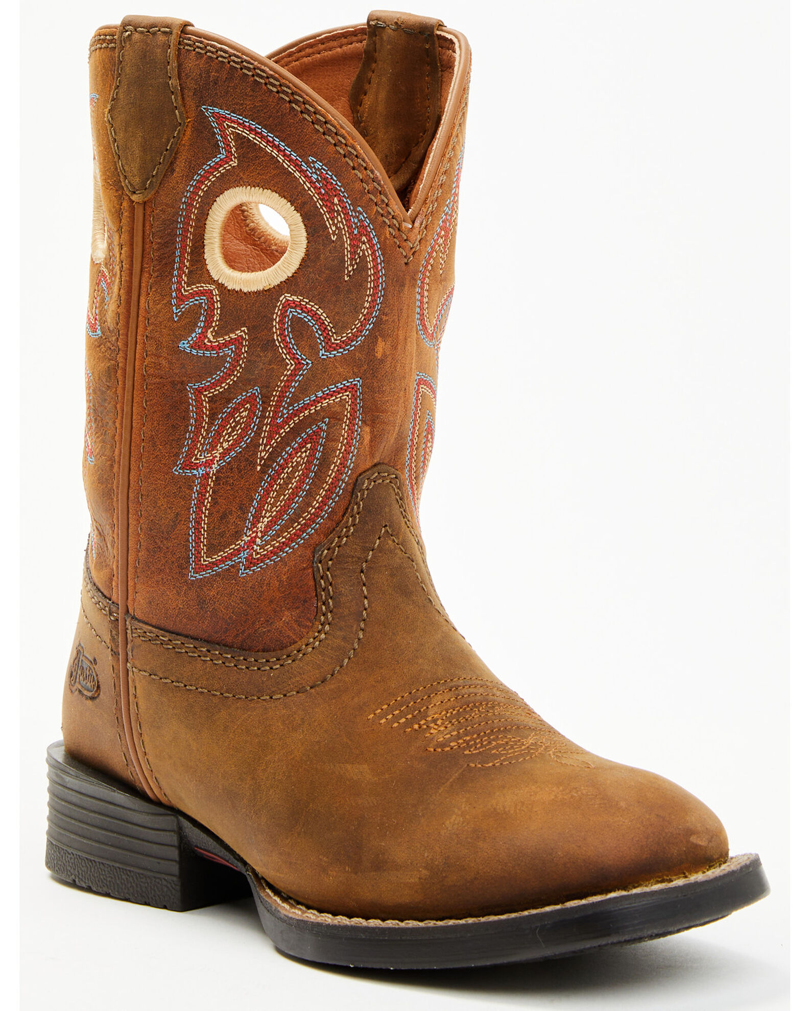 JUSTIN Boys Bowline Wide Square Toe Western Boots