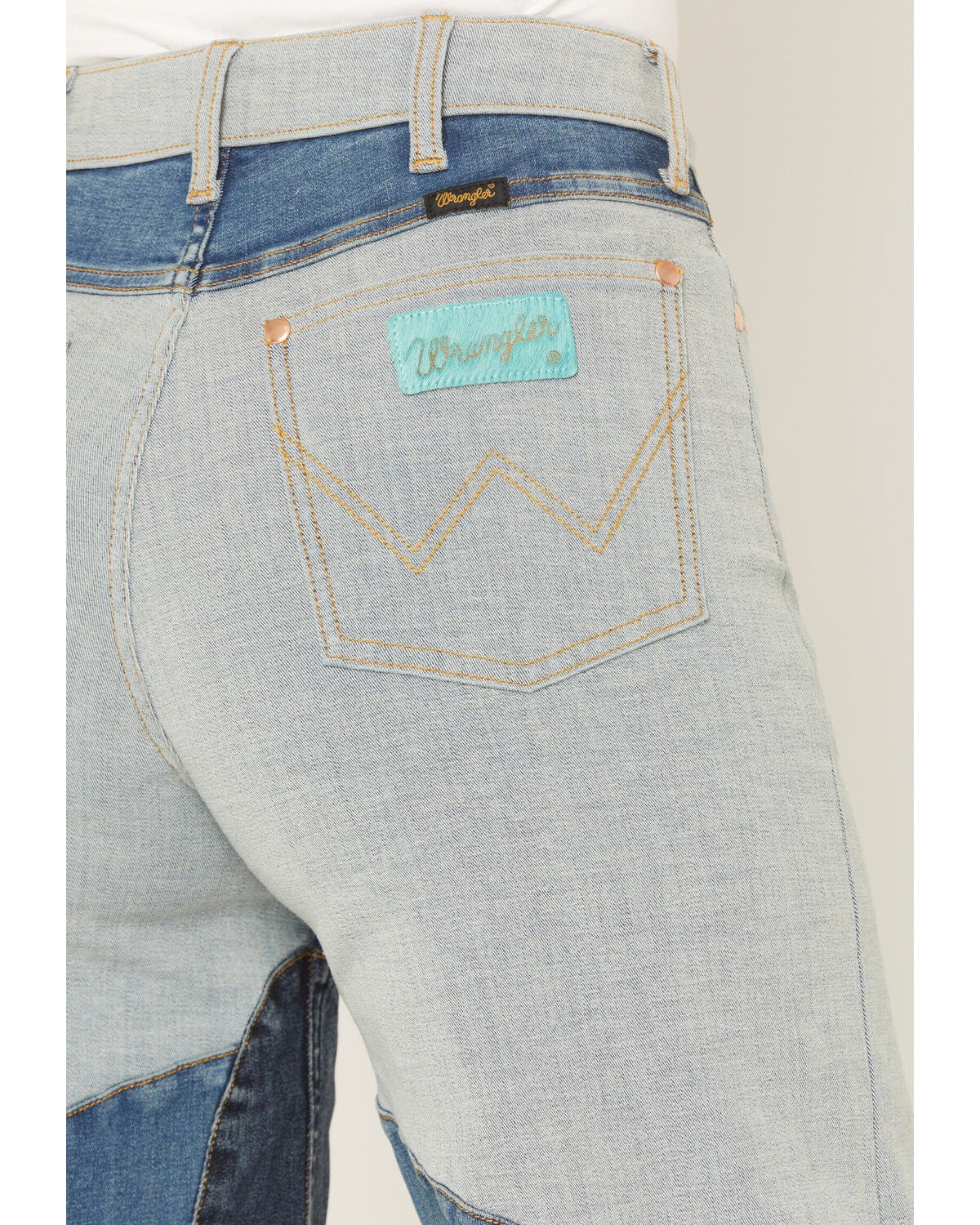 Image #4 - Wrangler X Lainey Wilson Women's High Rise Groovy Wide Leg Stretch Denim Jeans, Multi, hi-res